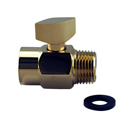 Westbrass Shower Arm Mounted Volume Control in Polished Brass D309-01
